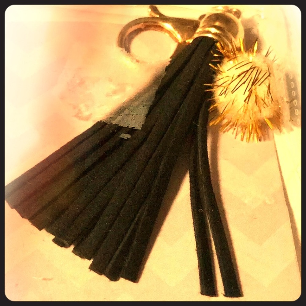 Keychain / Journal Jewelry - Black Tassel